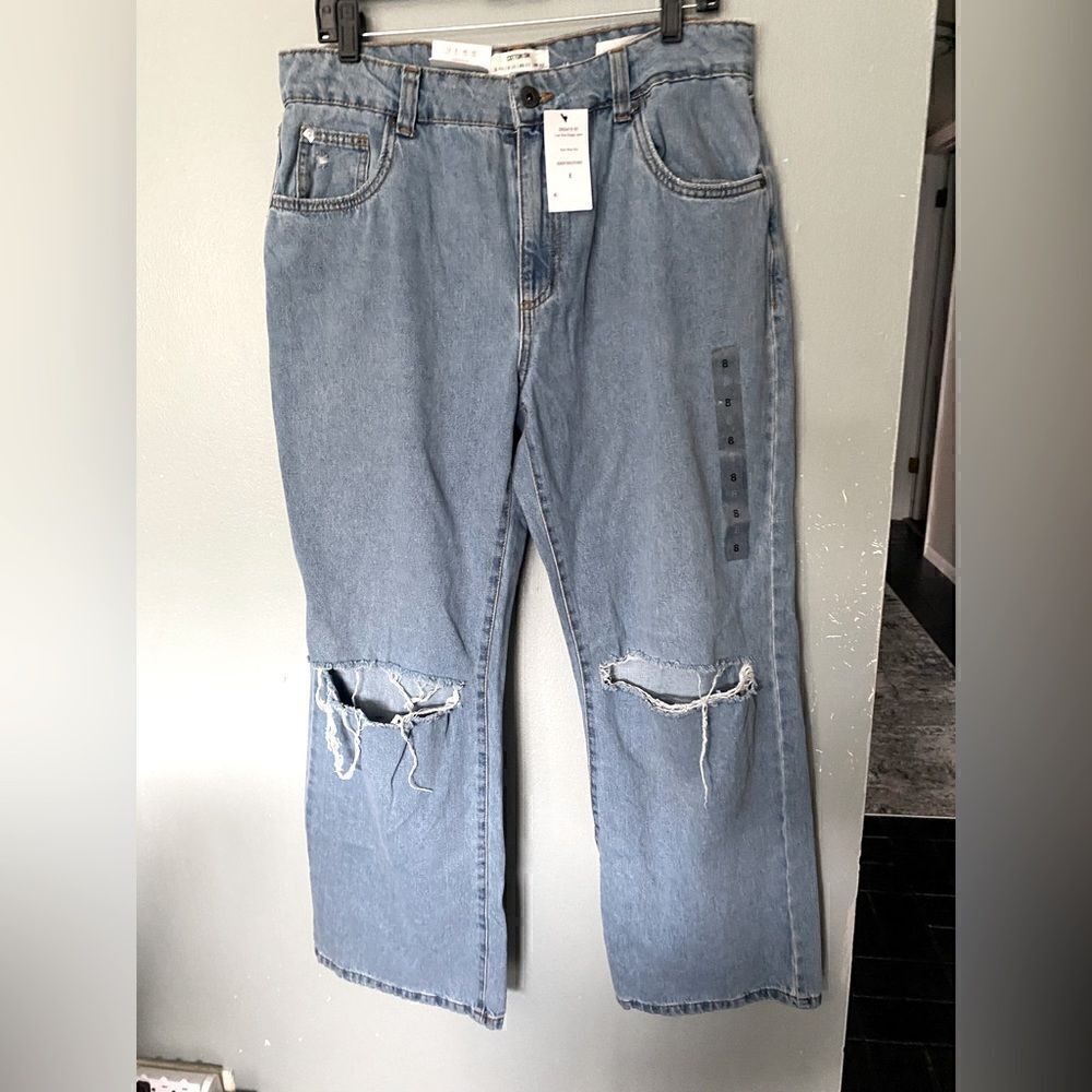 NWT Cotton:On Low Rise Baggy Jean rain blue rip 8
